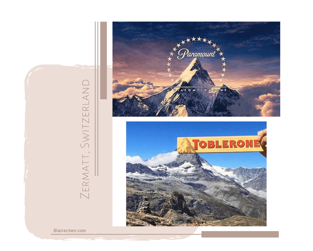 【瑞士就該這樣玩】｜瑞士阿爾卑斯山下－策馬特Zermatt，TOBLERONE金三角巧克力的馬特洪峰Matterhorn